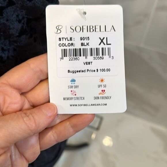 Sofibella Crushed Velvet Womens Golf Vest. Size XL. New with Tags - Picture 9 of 11